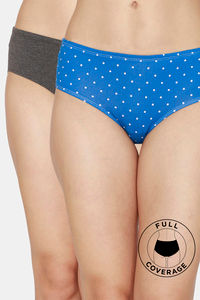 Blue Polka Charcoal